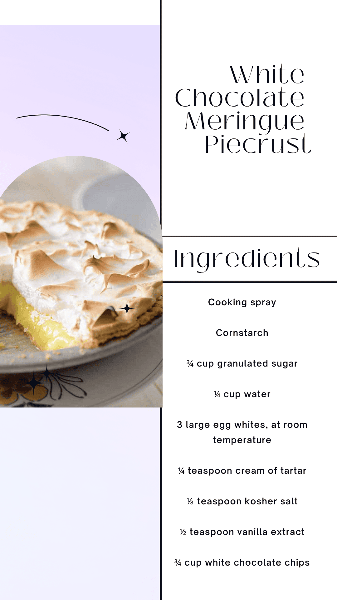 White Chocolate Meringue Piecrust